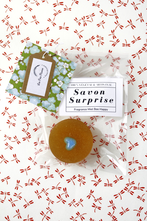 Savon Surprise Miel Petit rond Bleu